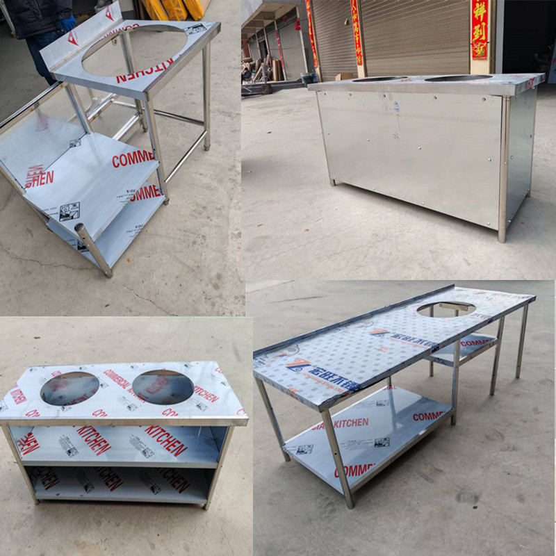 专业定制厨房不锈钢灶台架工作台猛火灶支架汤桶架商用卤味汤锅架 - 图3