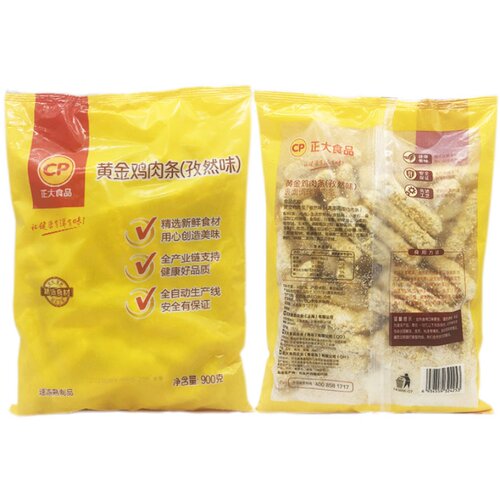 正大黄金鸡条孜然味鸡条冷冻鸡棒鸡肉条裹粉无骨鸡柳霸王900克 - 图3