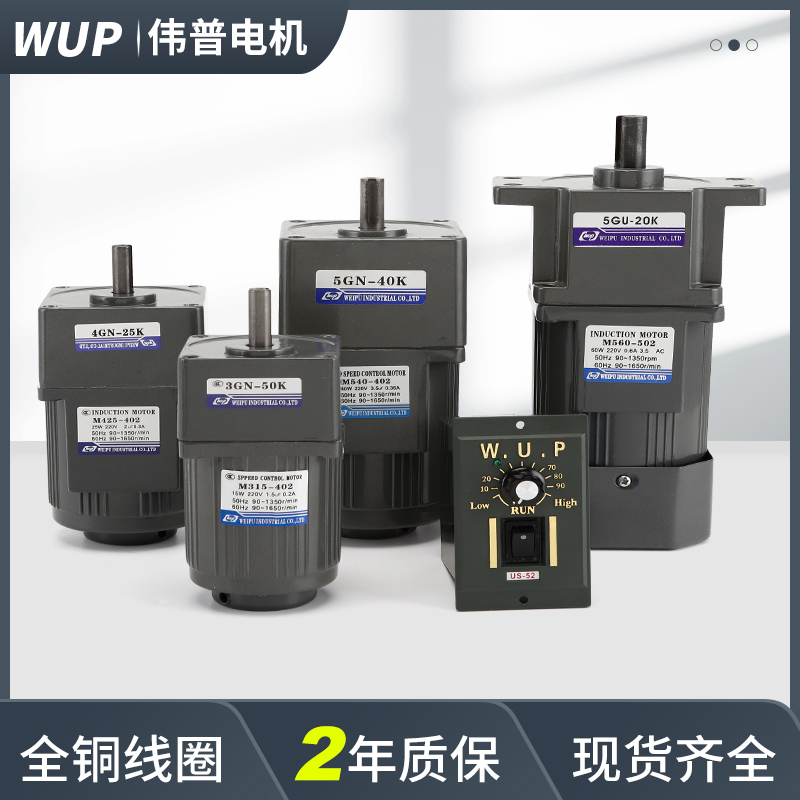 伟普调速电机6-400w可调无极变速微型小型齿轮减速电机交流220v-图2