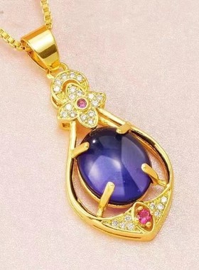 感温石花瓶项链女轻奢风微镶钻可变色吊坠钛钢锁骨链百搭时尚颈链