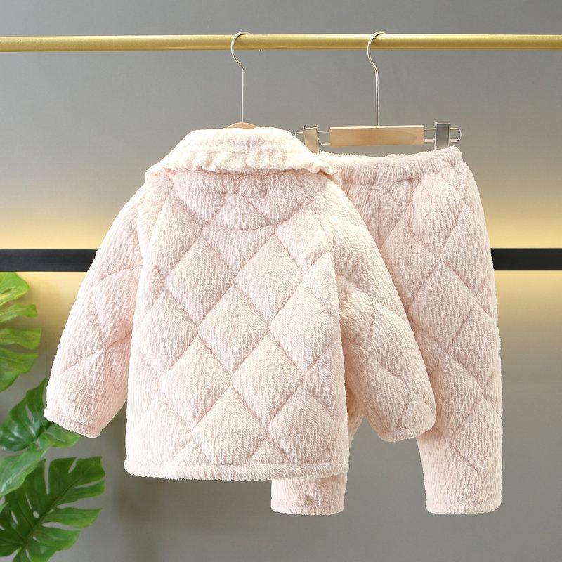冬款女童睡衣加厚夹棉套装女孩子中大儿童宝宝卡通保暖家居服睡衣,淘宝优惠券,粉丝福利购,淘宝优惠卷