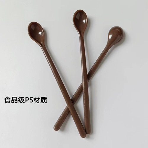 一次性食品级塑料勺子加厚独立包装咖啡迷你勺搅拌棒试吃小勺包邮 - 图0