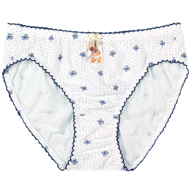 内裤女纯棉 100%全棉宝路易正品梦丽花中低腰透气棉质包臀女短裤,淘宝优惠券,粉丝福利购,淘宝优惠卷