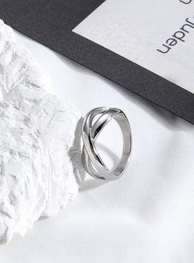 乌斯环镂空戒指钛钢不褪色