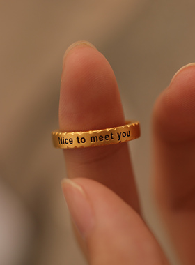 2025年新款潮情侣戒指女小众设计