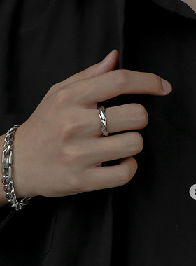 戒指男莫比乌斯潮流个性指环高级感食指女情侣对戒小众设计单身戒