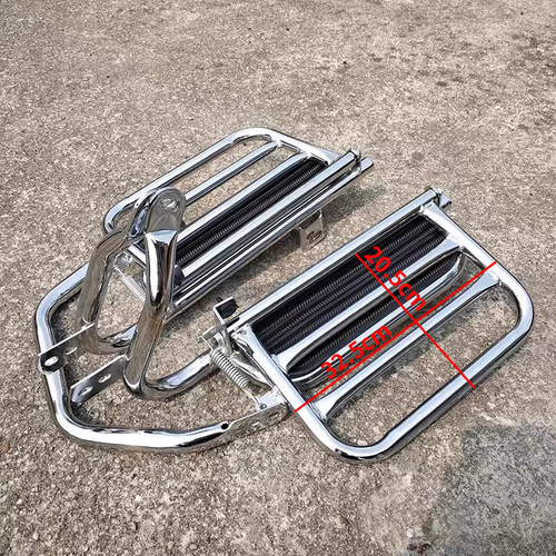 适用铃木太子GN125后货架豪爵HJ125-8-8E摩托车侧翻踏板翻板货架 - 图3