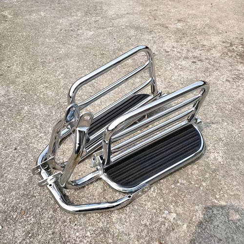 适用铃木太子GN125后货架豪爵HJ125-8-8E摩托车侧翻踏板翻板货架 - 图2