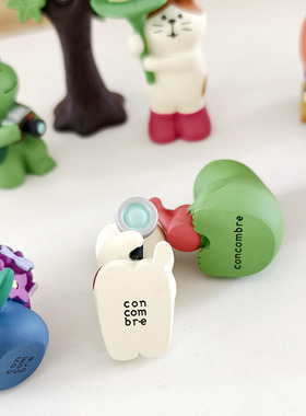 decole雨季青蛙猫咪摆件