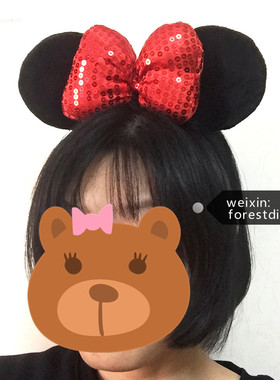 Disney/迪士尼米妮发卡耳朵发箍
