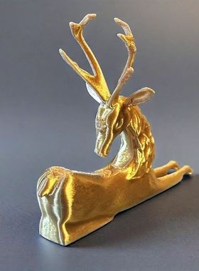 大红瞪羚游戏周边摆件