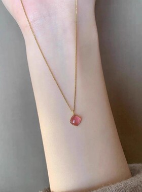 轻奢小方糖锁骨链女精致百搭