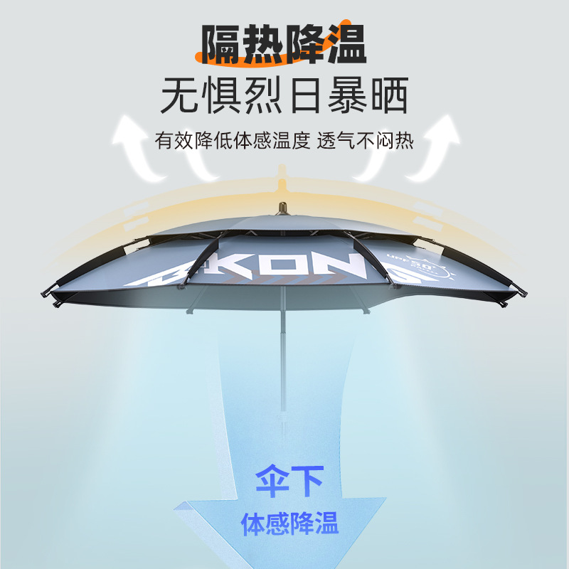 渔之源钓鱼伞2024年新款遮阳伞2.4米钓鱼伞大钓伞加大加厚加固