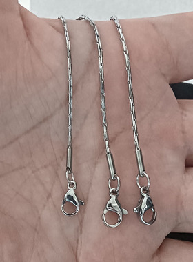 心缘不褪色钛钢锤圆素链女锁骨链