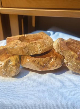 实木烟灰缸木质中式复古创意个性木头烟灰缸潮流网吧酒店家用大号