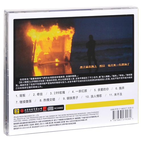 正版 伍佰 浪人情歌第一张国语专辑 CD实体唱片 - 图0
