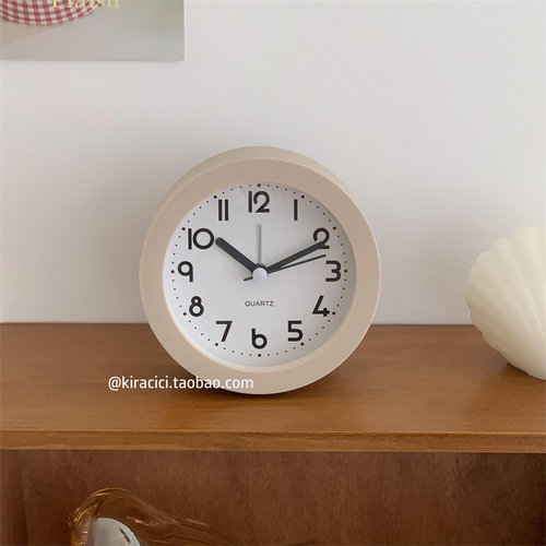 简约高颜值台式静音迷你小闹钟学生卧室桌面床头夜光电子时钟摆件 - 图1