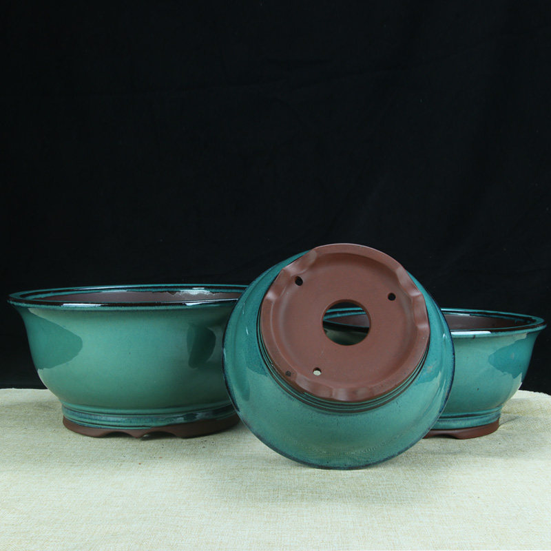 大口径紫砂兰花盆釉面圆盆特价清仓多肉菖蒲花卉釉水特大陶瓷花盆,淘宝优惠券,粉丝福利购,淘宝优惠卷