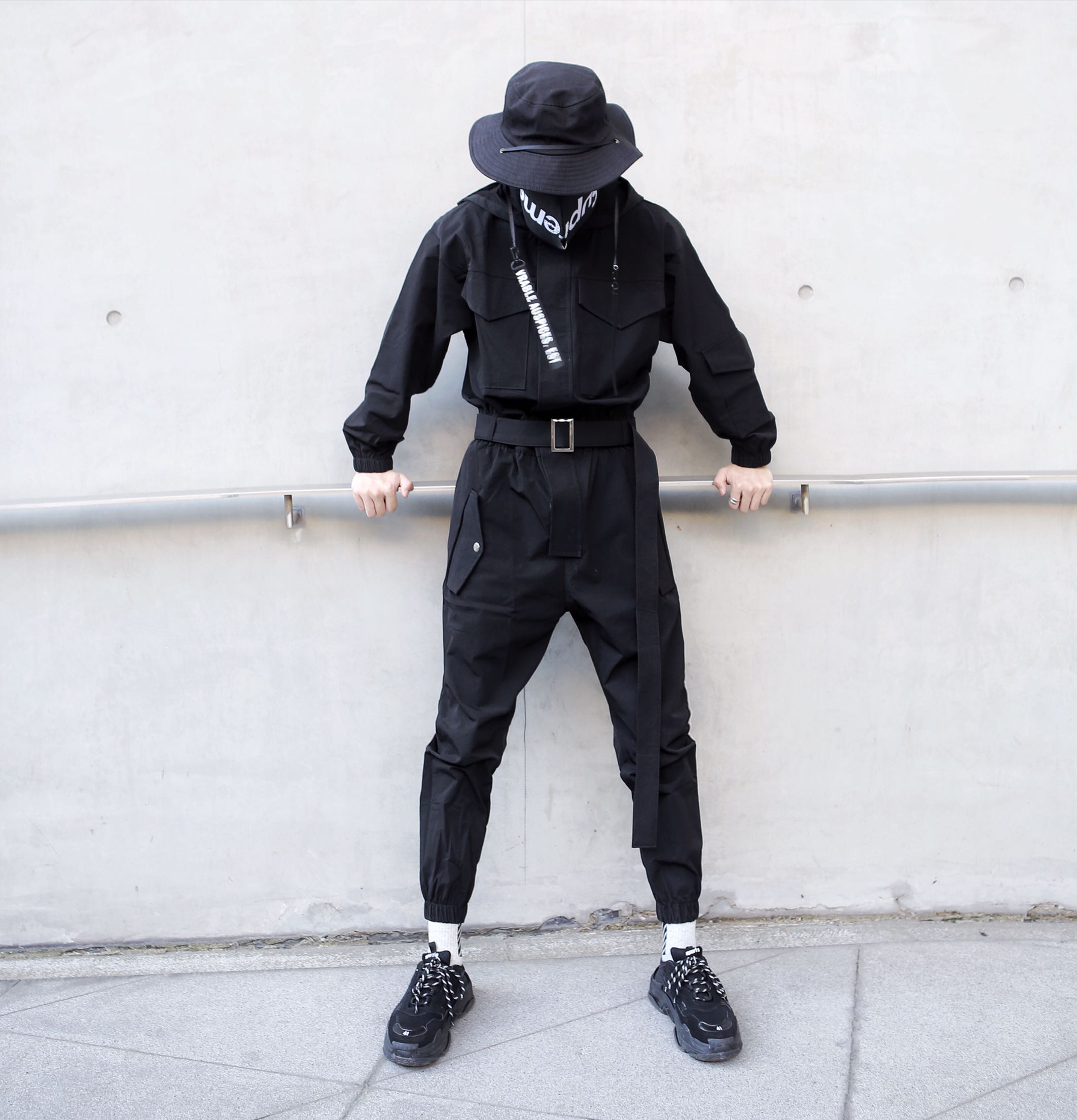 古着工装连体衣服男超火连体套装束脚裤 原创秋冬多口袋连帽 YGX ins 古着工装连体衣服男超火连体套装束脚裤 原创秋冬多口袋连帽 YGX ins