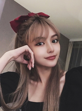 周扬青黑色大蝴蝶结韩国萝莉顶夹