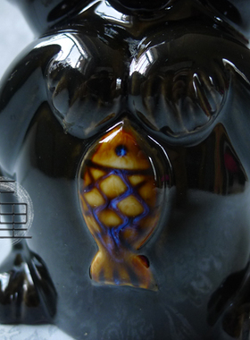 小猫钓鱼动物摆件