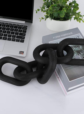 zeke木质链条桌面摆件