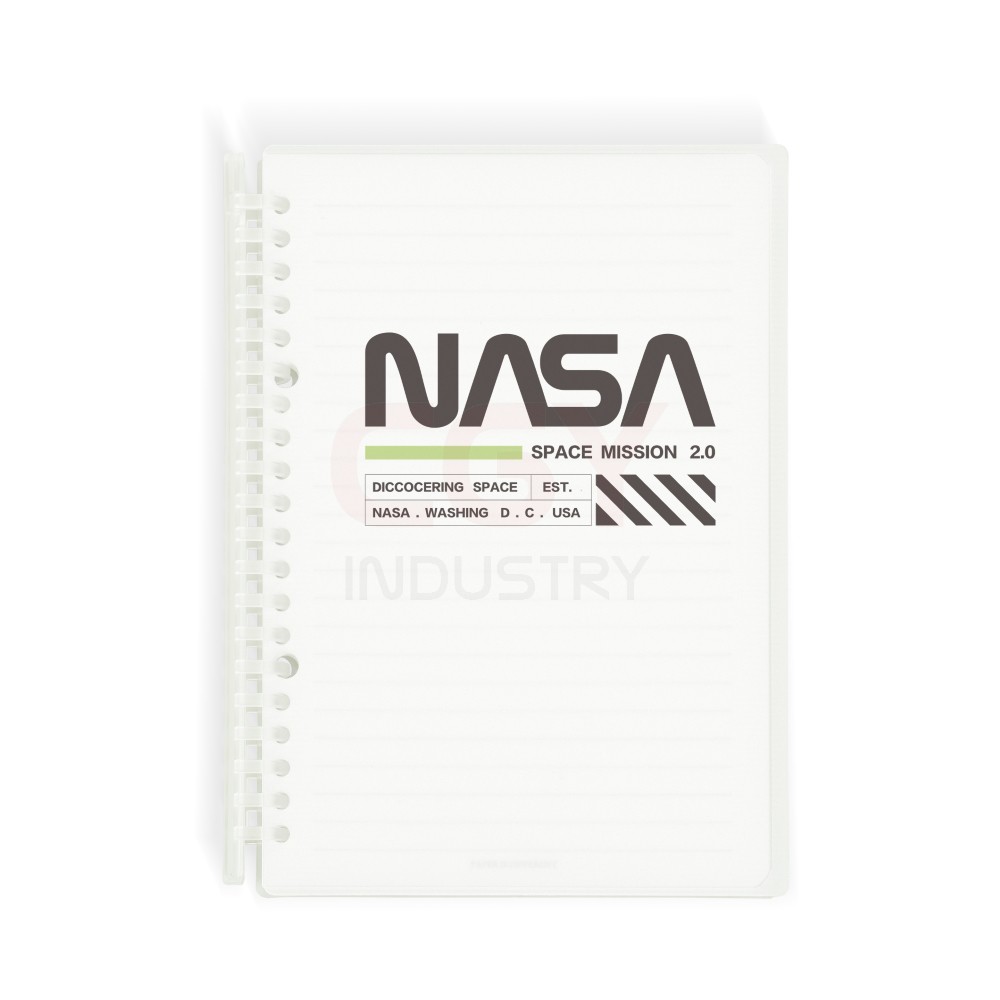 NASA创意简约透明PP活页本不硌手可拆卸线圈本ins硬面抄定制图案