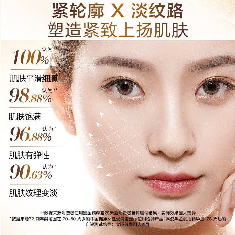 高姿黑金水乳套装礼盒紧致抗皱补水保湿中年妈妈护肤品化妆品正品
