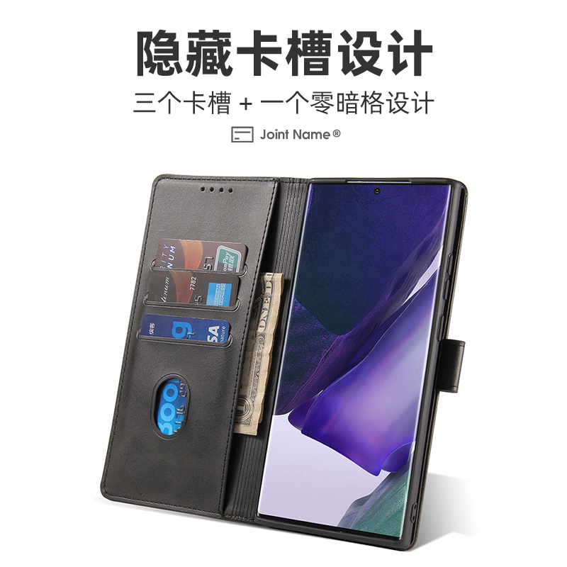 galaxy适用case三星S25ultra 5G手机壳S24/S25+plus新款A35全包翻盖edge防摔保护套u超薄插卡磁吸附固定扣男 - 图0