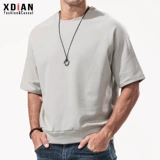 Белая футболка с коротким рукавом, приятная телу толстовка, свободный крой