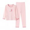 Girls' long-sleeved trousers pajamas children's ice silk home clothes boys' air-conditioned clothes medium and large children's autumn clothes and long trousers suits