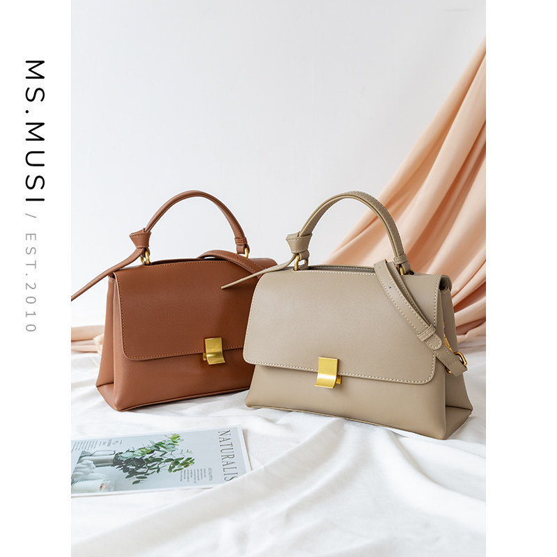 小众设计2023新款潮女真皮手提包 暮思小姐箱包女士包袋