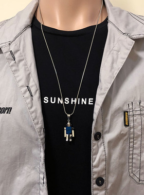 朋克风机器人宇航员吊坠肖战同款