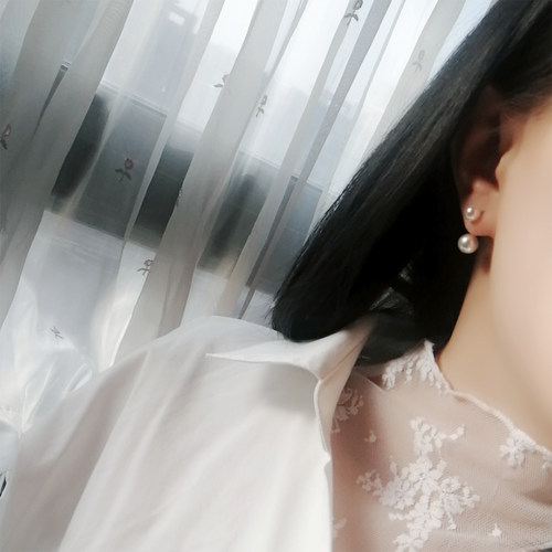 原创设计 珍珠耳环2020新款耳饰美国14K耳钉女长款气质双耳洞耳饰 - 图1