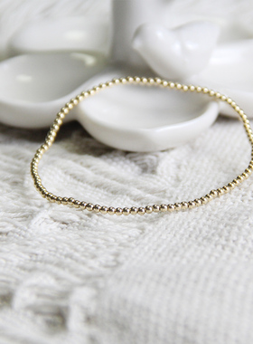 不褪色手链包金极细简约