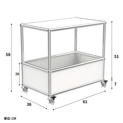 网红中古沙发边几置物架ins模块组合小推车双层家用收纳餐车简约 - 图2