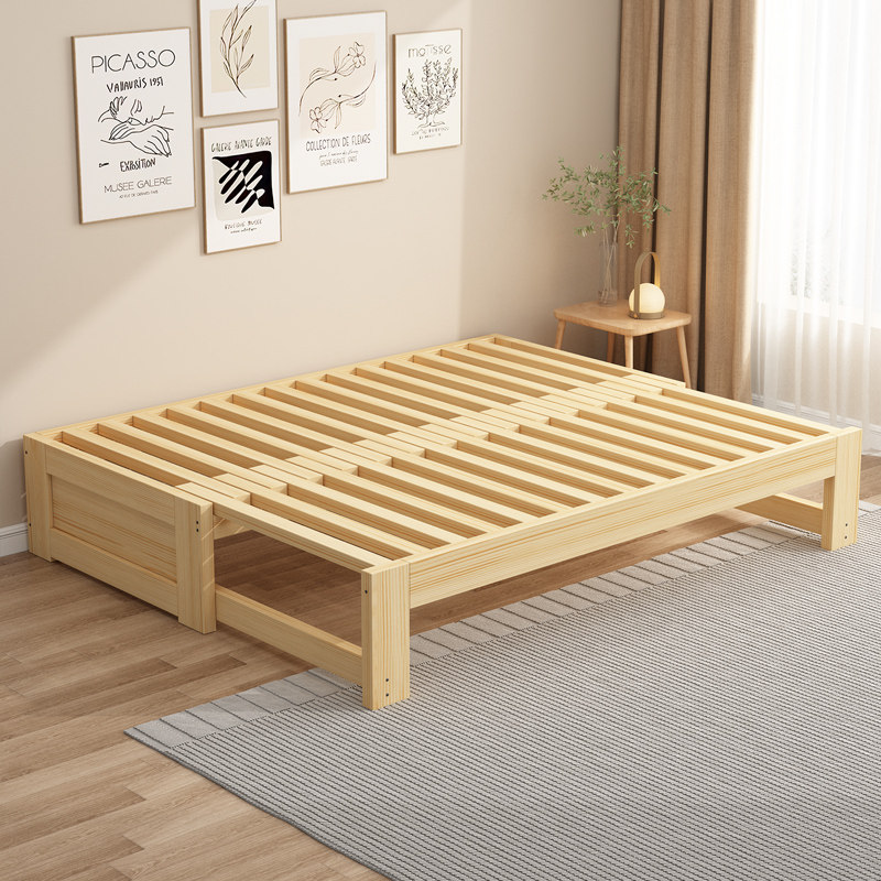 多功能伸缩床抽拉床折叠床 小户型单人双人两用全实木沙发床,淘宝优惠券,粉丝福利购,淘宝优惠卷