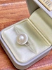 White Australian Seawater Poached Egg Poached Egg Small Boutique Sterling Silver Open Ring, The Full Egg Heart Is Unique and Will Not Conflict With Your Clothes