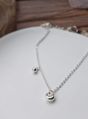 A·S简约小众迷你小银坨项链小巧精致气质锁骨项链