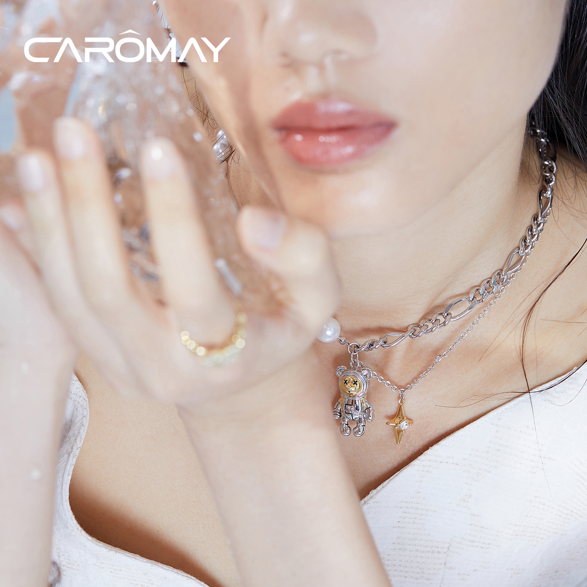 11 设计师星吉熊拼接项链女小众设计锁骨毛衣链 CAROMAY 双 专享 11 设计师星吉熊拼接项链女小众设计锁骨毛衣链 CAROMAY 双 专享