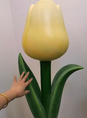 客厅仿真郁金香玻璃钢