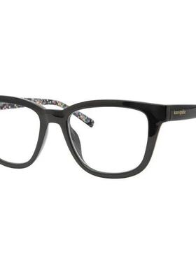 代购kate spade女士眼镜框黑色矩形全框塑料日常通勤眼镜架