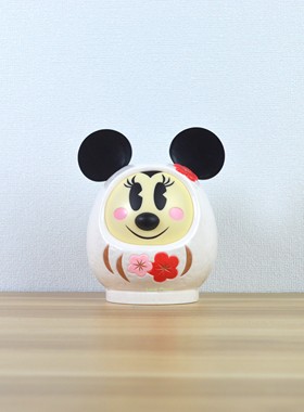 日本东京迪士尼Disney新年米奇达摩糖果桶冰箱摆件桌面摆件