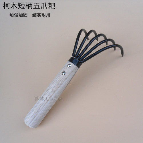五齿耙子五爪耙树叶垃圾收集用长沙滩挖海鲜耙农具贝壳耙园艺用品 - 图2