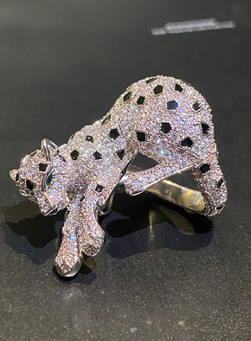 重工招财猎豹超闪贵妇戒指