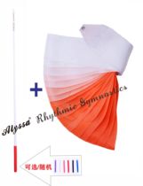 Alyssa Professional Artistic Gymnastics Ribbon Suit-Front White Transition