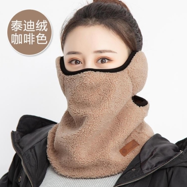 防风面罩女秋冬季骑车保暖神器冬天电动车防寒口罩护耳护颈围脖套 - 图0