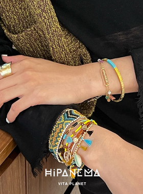 HIPANEMA半宝石波西米亚法式手链