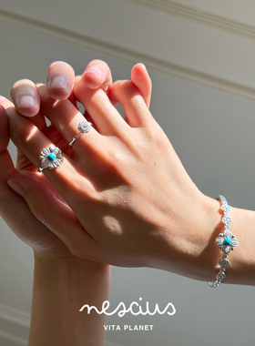 nescius发财花手镯开口金银两色