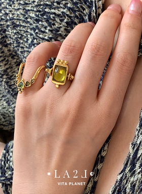 法国LA2L正品法式天然石戒指